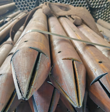 白银出尖打孔加工无缝注浆钢花管注浆管厂家